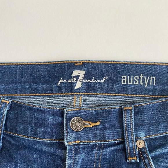 7 for All Mankind Men's Austyn Relaxed Straight Leg Dark Wash Jeans - Picture 9 of 14